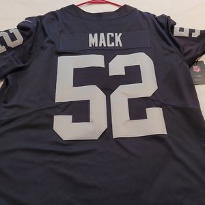 XL Black and Silver Raiders Jersey Mack #52